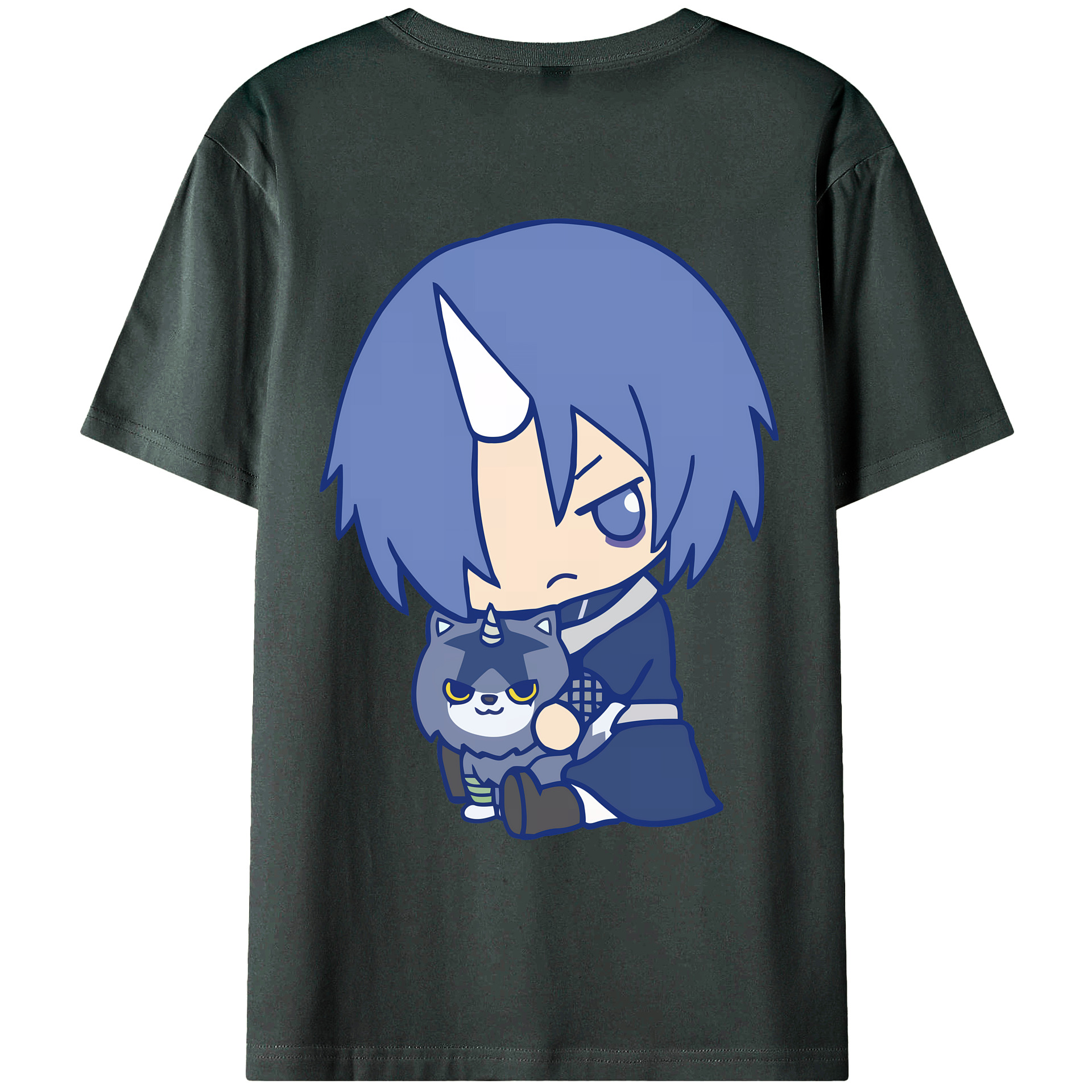 （画像用） 転スラ Regarding Reincarnated to Slime 綿100％ メンズ半袖Tシャツ（バックプリント） 通気性